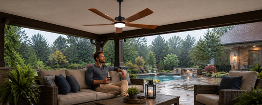 Solar fan lights for cloudy days and mixed sun outdoor spaces