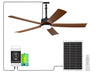 52-Inch Outdoor Solar Ceiling Fan with Light & Battery
