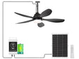 42-Inch Outdoor Solar Ceiling Fan with Light & Battery