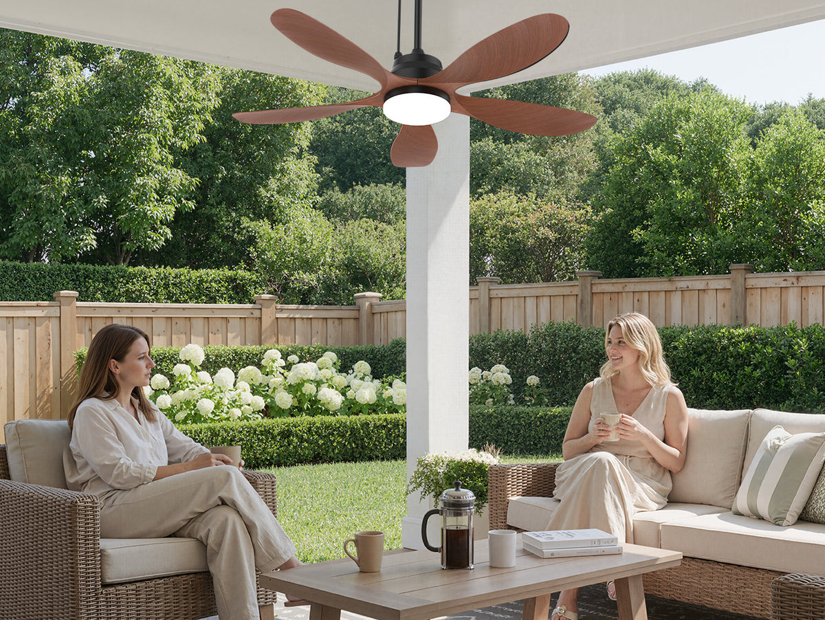 42-inch Ventallion outdoor solar ceiling fan with light and battery