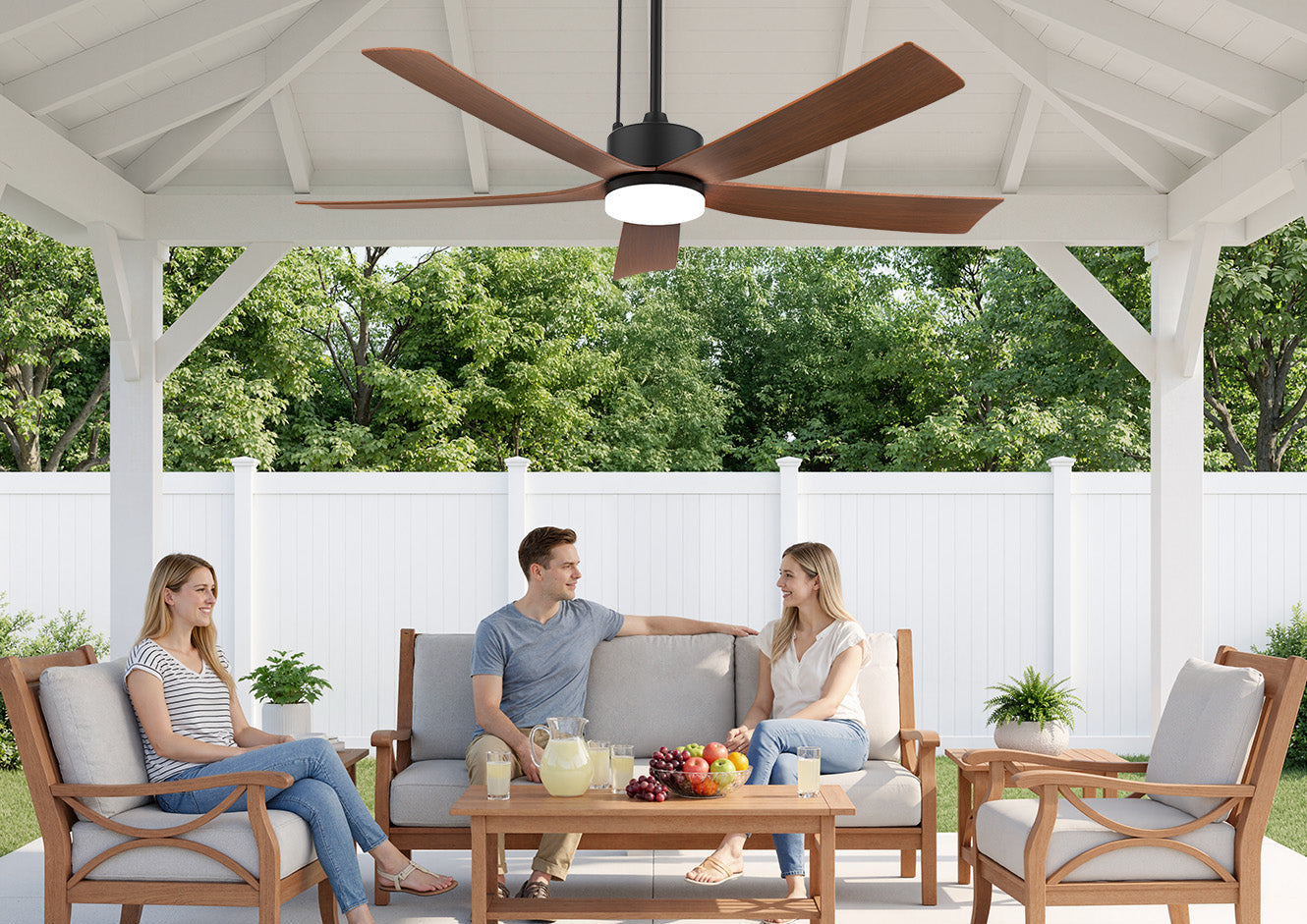 solar powered patio fan without complicated wiring
