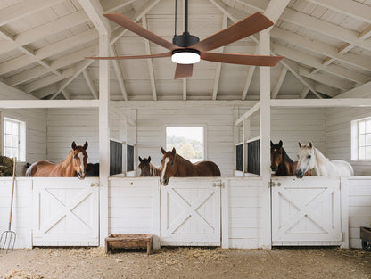 52 inch outdoor ceiling fan with light for barns and stables