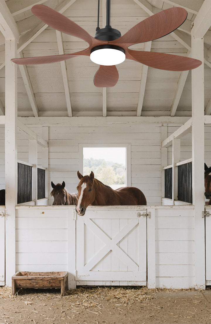 42 inch outdoor ceiling fan with light for barns and stables