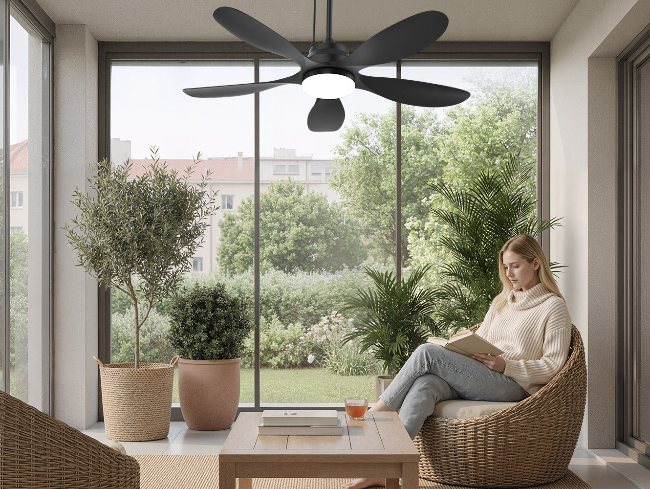 Ventallion outdoor solar ceiling fan for seasonal shopping and deal content