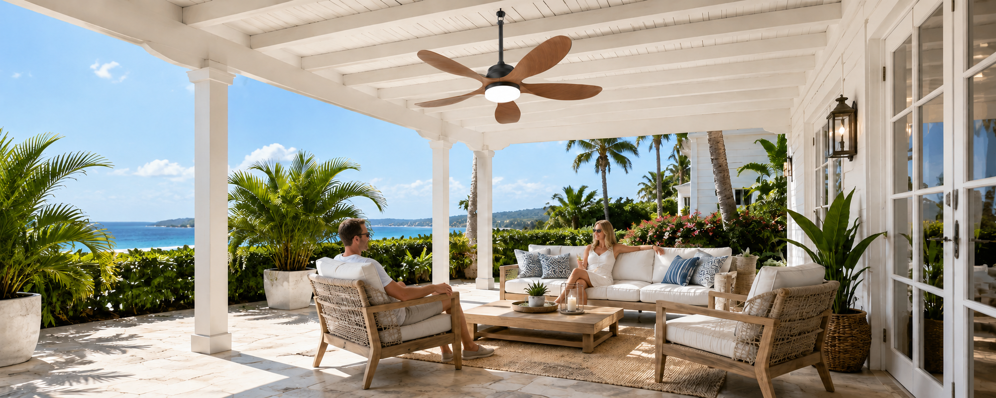 Ventallion solar ceiling fan for shed with battery backup and remote solar panel