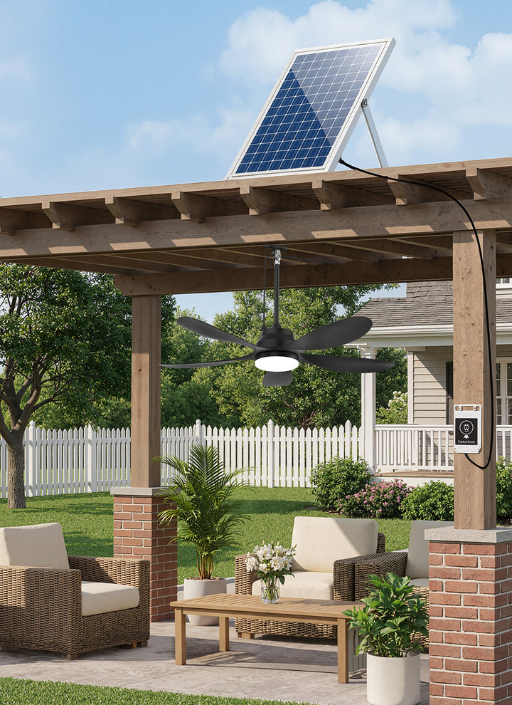 42 inch outdoor ceiling fan with light for pergolas and gazebos