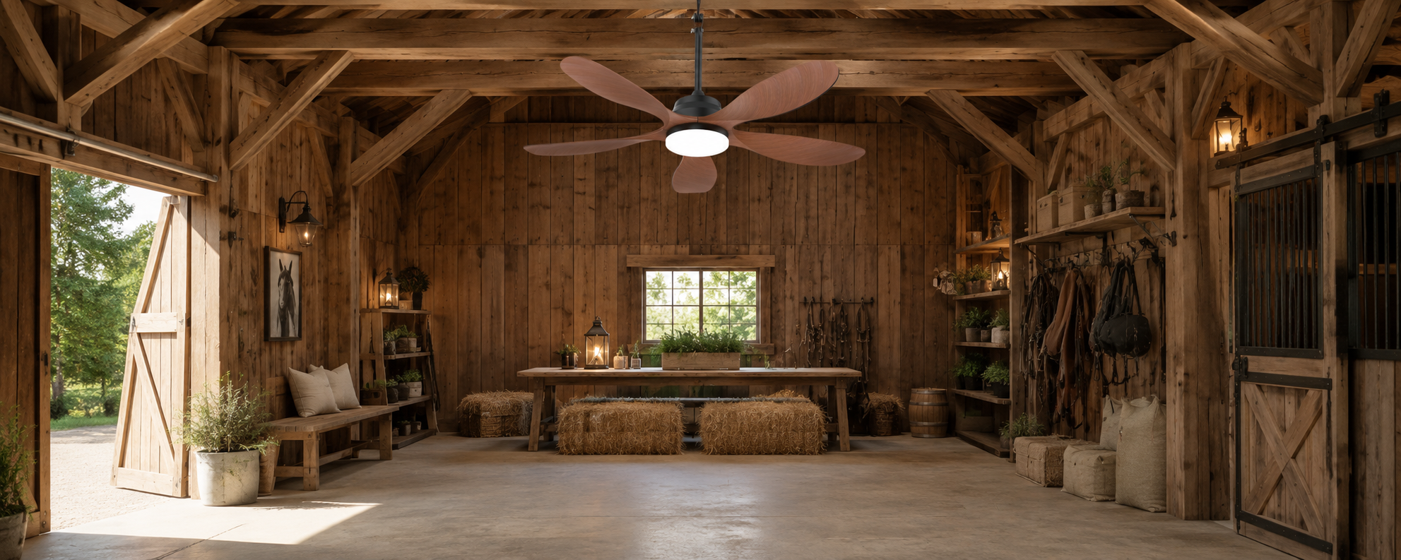 outdoor solar ceiling fan with light and battery backup for pergola gazebo porch shed and barn use