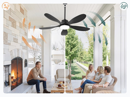42 inch outdoor ceiling fan with reversible airflow for year round outdoor comfort