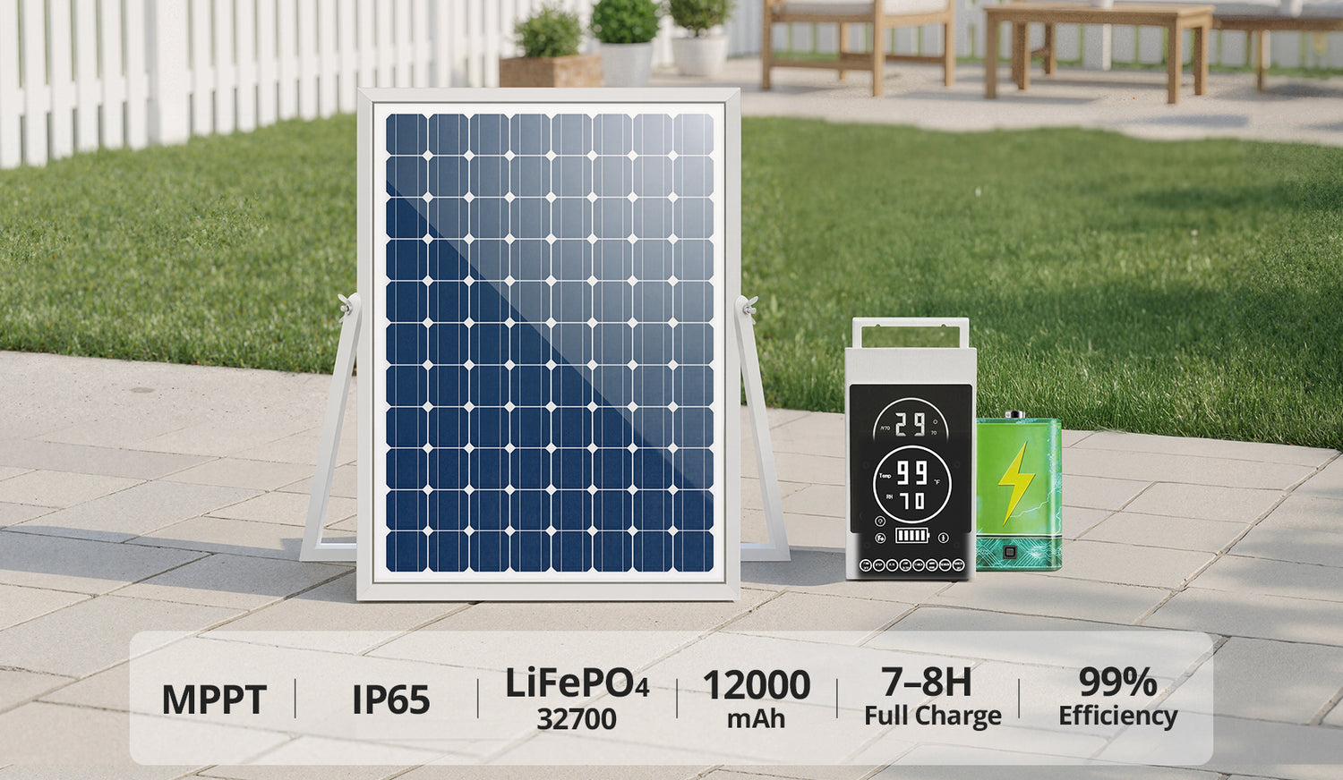42 inch solar ceiling fan complete power system with solar panel and battery controller