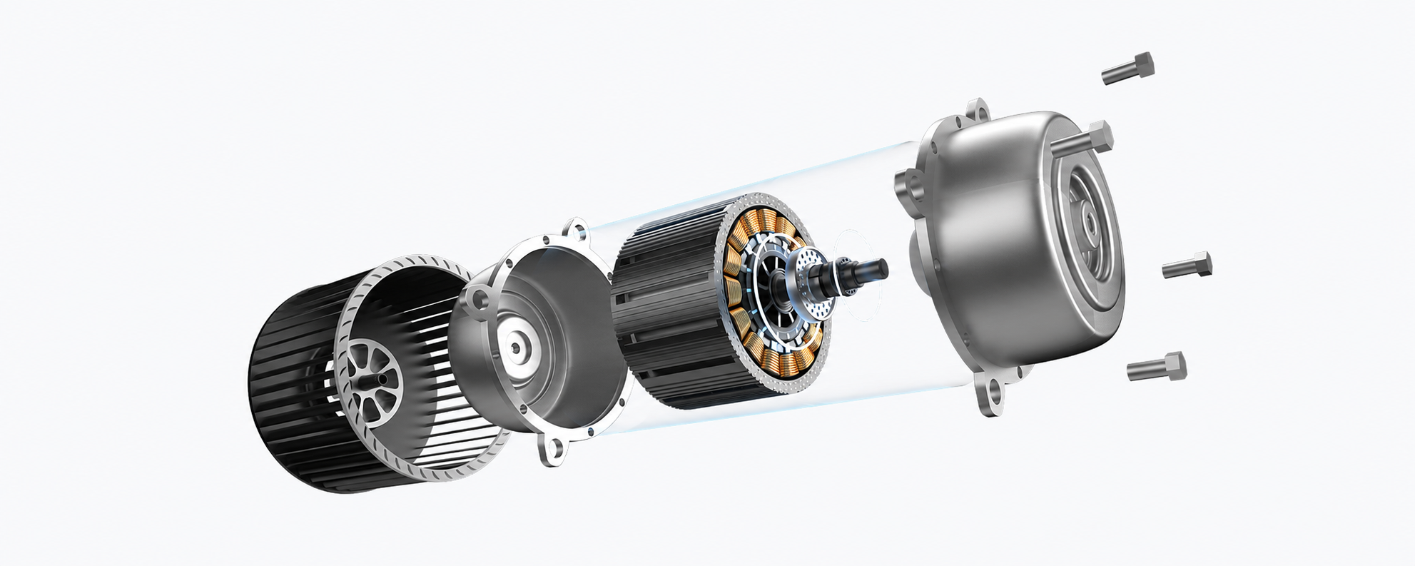 Brushless DC motor structure for an energy efficient outdoor solar ceiling fan