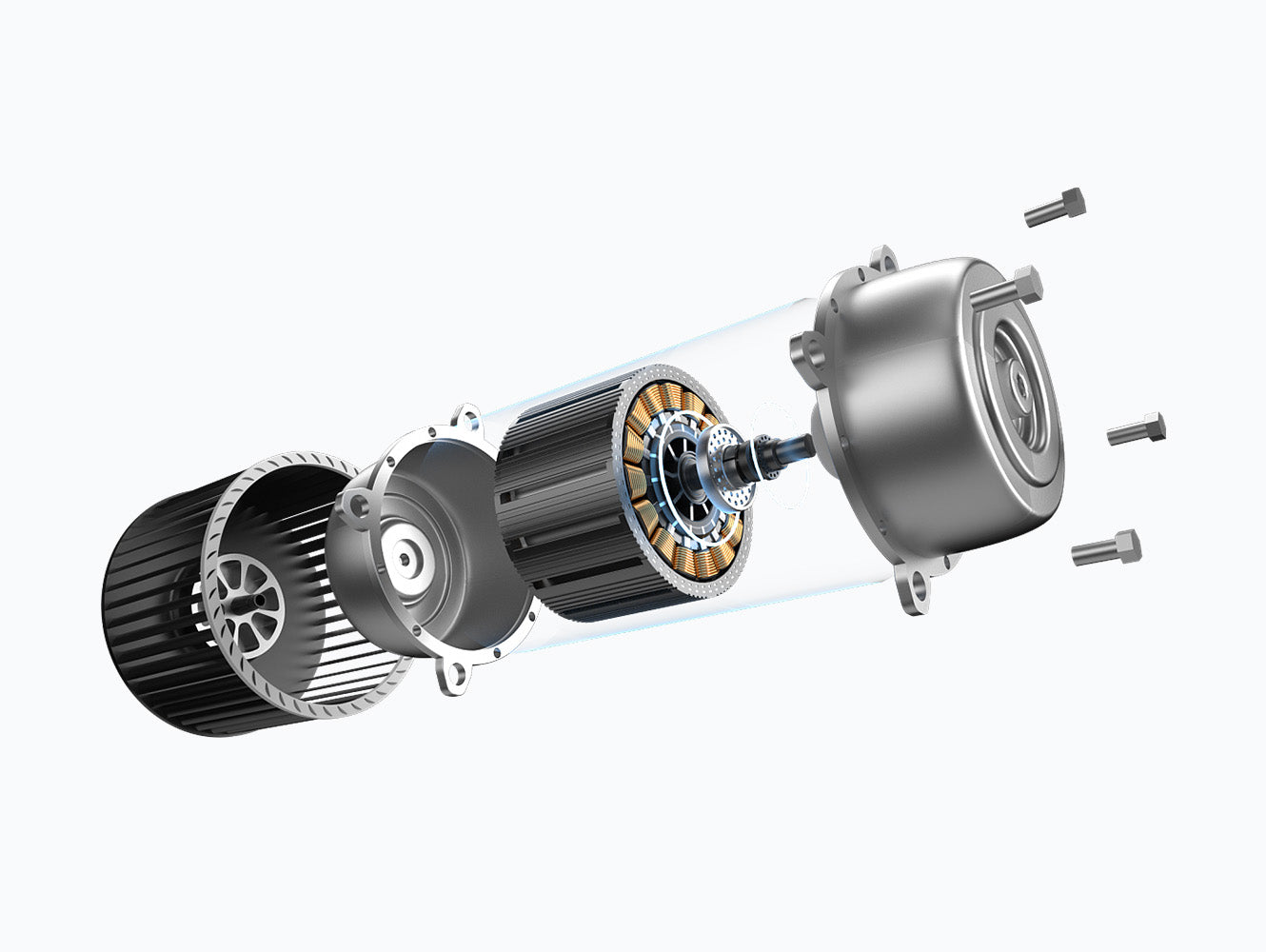 brushless motor inside 52 inch outdoor ceiling fan with light