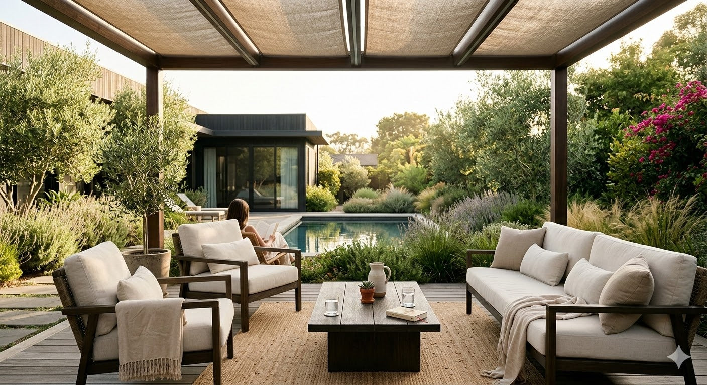 Covered outdoor space without easy access to electrical wiring.