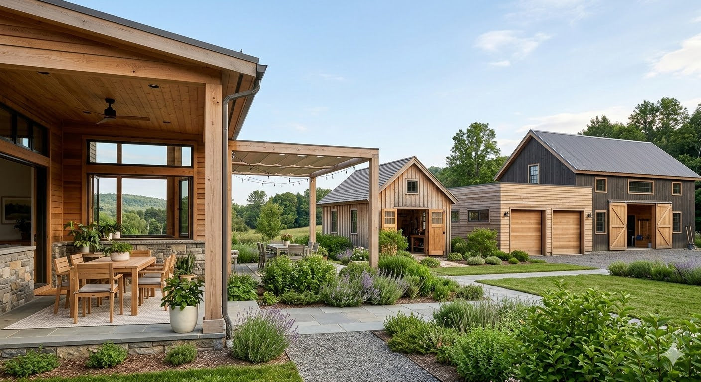 Outdoor living space that needs off-grid airflow and lighting.